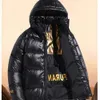 New Down Jacket with White Duck Black Gold Added Fat Fashionable Warm and Thick Insulation Mens Hood O749 {category}