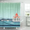 Rideaux de douche Magnifique bâtiment Rideau 3D Salle de bain imprimée imperméable avec crochets de bain pour la décoration