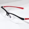 TR90 glasögonram ramar män basket utomhus ultralätt ögonglasögon 2023 sport halv myopia optisk recept glasögon 7027 240314