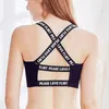 Yoga Outfit Women Sport Bra Fitness Top Letters For Cup A-D Black White Running Gym Crop Push Up Sports Bras