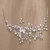 Lyxklart kristall pannband för kvinnor brudhår vinrankor smycken pannband accory för brud brudtärna brud accores 555s#