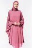 Abbigliamento etnico Abito da preghiera intero Donna Abaya musulmano con cappuccio Eid Ramadan Abito arabo islamico Caftano modesto Thobe Caftano mediorientale