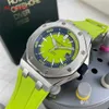 Celebrity AP Montre-bracelet Royal Oak Offshore Series Swiss Montre mécanique automatique pour homme 42 mm Affichage de la date en acier de précision Étanche Veilleuse Loisirs 15710ST