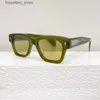 Solglasögon JMM Fellini Nya män Solglasögon Acetat Square Designer Brand Fashion UV400 Outdoor Handgjorda lyxkvinnor Polariserade solglasögon L240322