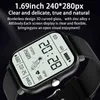 Wristwatches 2024 New Bluetooth Answer Call Smart Watch Men 1.69 Full Touch Dial Call Fitness Tracker IP67 Waterproof Smartwatch Man Women 24329