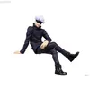 Anime Manga 10 cm Anime Actiefiguren Jujutsu Kaisen Satoru Gojo Zithouding PVC Collectible Model Pop Kinderen Speelgoed Geschenken Verjaardagscadeau 24329
