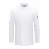 Weiße Kochjacke mit langen Ärmeln, T-Shirt, Hotel-Kochuniform, Restaurantmantel, Bäckerei, atmungsaktive Kochkleidung, Logo R5Gc #