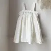 Ensemble filles robe en lin en coton ébouriffes