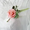 Corsage rose cadeau de mariage frais haut de gamme, revers de mariée marié fr, banquet de mariage dr, photo de fête simulati fr, champag G9ob #