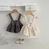 MILANCEL Set di vestiti per bambini autunnali Set di vestiti per neonati carini con fondo floreale Tuta per ragazze Outwear 240314