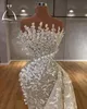 اللؤلؤ الرائع حورية البحر الزفاف Dres Bride Dres مع القطار القابل للانفصال حزام من الدانتيل المزيف Vestido de Novia 76t4#