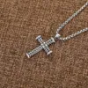 Colliers Croix Chaîne Pendentif 18k Or Collier Long Classique Mode Fille Argent Femmes Fine Bijoux Men211O