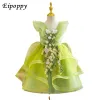 Costume pour enfants Pettiskirt Performance Wear Filles Vert Mori Style Princ Dr Robe L1aE #