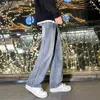 Nya män våren baggy jeans trend ins rakt lös elastisk midja casualstreetwear överdimensionerade breda benbyxor man 25 hg#