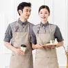 fi Coreano Canvas Cozinha Aprs Mulher Homens Chef À Prova D 'Água Trabalho Apr Grill Restaurante Bar Loja Cafés Beleza Stus Uniforme a2CT #