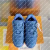 Explosion Nya herrtränare Maxi Sneaker 1Acn3a Blue Alligator-tryckt nubuck kalvläder Tekniska snören Stopper Fashion-Forward Flowers Overized Fit Top