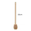 Skedar 1/2/4st högkvalitativ honung Star BAR Mixing Handle Jar Spoon Practical Wood Dipper Long Stick Supplies Kitchen Tools