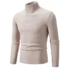 Autumn Winter New Men's High Neck Sweater Solid Color Pullover Sticke Tight Warm Top Casual Turtleneck Versatile Inner Matching P3D8#