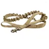 Dog Collars Tactical Bungee Leash 2 Handle Quick Release Cat Pet Elastic Leads Rope Military Training Leashes