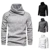 Hommes Casual Slim Fit Pull tricoté Pulls à col roulé Lg manches Therma o4eF #