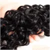 Human Hair Wefts With Closure 9A Peruvian Water Wave 3 Bundles Wet And Wavy 4X4 Wavy269G1269401 Drop Delivery Products Extensions Otmno