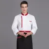 men Lg Sleeve Chef Jacket Restaurant Cook Shirt Kitchen Uniform Hotel Cooking Coat Bakery Cafe Waiter Working Clothes L1X1#