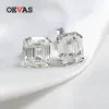 Boucles d'oreilles OEVAS classique 925 en argent Sterling à haute teneur en carbone pierres précieuses diamants boucles d'oreilles clous d'oreille de mariage mariée bijoux fins cadeaux en gros