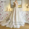 Lakshmigown Luksusowe koraliki szampanowe suknie ślubne dla kobiet 2023 Vestidos Sexy Bridal Beach Wedding Dres Punching V Neck M9R8#