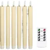 Portacandele 80 pezzi Candele natalizie scintillanti a LED con telecomando 10 "lungo a batteria Decorativo bianco caldo