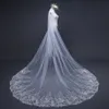 Ny ankomst White Ivory Cathedral Wedding Veils Lace Appliques 3*3 meter Boda Wedding Accores Bridal Veil I1gs#