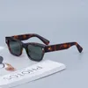 Lunettes de soleil de haute qualité Vintage mode Zogan classique carré Design Jazz Art Style épais acétate lunettes de soleil femmes homme