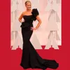 Glamorous Black Long Mermaid Evening Dress One Shoulder Red Carpet Celebrity Dresses Oscar Prom Party Dresses Formal Evening Gowns289u