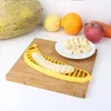 Fruktgrönsaksverktyg Plastisk bananskivare grönsaker Cutter Sallad Maker Practical Chopper Cooking Knife Kitchen Gadget Creative Drop Otiyv