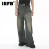 IEFB Mens Vintage Jeans Fashion Waage Street Casual Wide Bein Denim Hosen Sommer verzweifelt lose männliche vielseitige Hose 9c354 240321