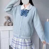 Filles japonaises mignon doux pull vestes cardigan lolita col en V JK uniformes femmes étudiant école collège style cosplay costumes x2Uk #