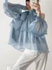 Bluzki damskie Summer Kobiet Bluzka seksowna na ramię koszule żeńskie eleganckie bandaż bandaż ruffe topy panie koreańskie mody swobodny kantar