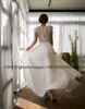 винтажное богемное свадебное платье Dr с кружевными рукавами в стиле бохо Lg Bride Dres Chiff Beach Свадебное платье Robe De Marie White Simple d5WW #