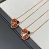 Designer Brand Glod High Edition Van Ladybug Grade ketting voor vrouwen verdikt 18K Rose Gold Ploating Ins