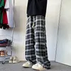 Pantaloni da uomo Primavera Autunno Plaid Dritti Allentati Casual High Street Personalizzati Semplici Pantaloni quotidiani da uomo Pantaloni da uomo