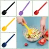 Colheres Long Handle Silicone Colher de Agitação Anti-Queimadura Sopa Resistente a Alta Temperatura Tamanho Grande Pá de Mingau