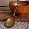 Coffee Scoops Quality 2PCS Wooden Spoons Long Handle Kitchen Cooking Mixing Food Spoon Dining Table Friendly Supplies