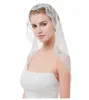 short Lace Wedding Veil One Layer Face Veil Ivory Black Shoulder Length Bridal Accories Without Comb m1ls#