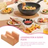 Dinnerware Sets Sushi Stand Wooden Portable Holder Corn Storage For Serving Tray Dish