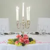 Dekorative Blumen 3 PCs Künstliche Kerzenstift Girlande Weiß Rosen Mittelstücke für Tische