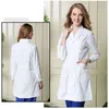 Sjuksköterska kostym för kvinnor medicinsk enhetlig labbrock kvinnlig sanitetskläder kosmetolog arbetskläder sjukhus klinisk uniform x1ga#