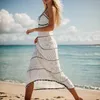 Casual Dresses For Mom Women's Spaghetti Strap Dress Crochet Eyelet Sleeveless Striped Midi Summer Beach Knit Fitted Tan