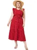 Casual Dresses 2024 Spring Summer 4xl 5xl Plus Size Elegant Pleated Office Lady Dress Women's Sleeveless Red Slim Fashion Ruched Midi