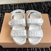 Top Quality Summer Beach Women Platform Sandals Slippers Slides genuine leather casual mules outdoor Luxury Designers black fashion shoes with box