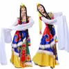 tibetan Dance Costume Costume Female Tibetan Lg White Silk Sleeves Costume Minority Dance L1Mb#