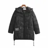 Plus rozmiar Cott Women's Down Jacket Winter Korean Versi of the Loose Winter Damskie płaszcz 2019 Średniej długości 02lc#